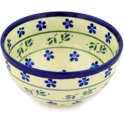Polish Pottery Bowl 5&quot; Daisy Field