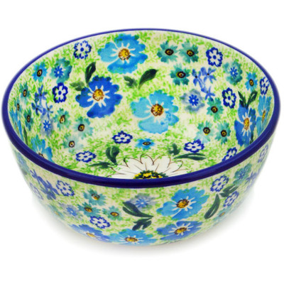 Polish Pottery Bowl 5&quot; Daisy Valley UNIKAT