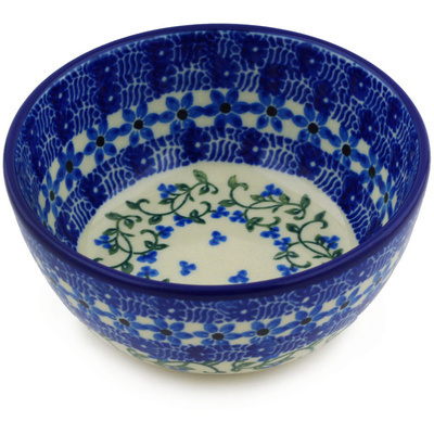 Polish Pottery Bowl 5&quot; Dancing Vines