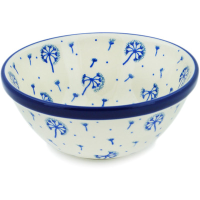 Polish Pottery Bowl 5&quot; Dandelions, Kites, Wind