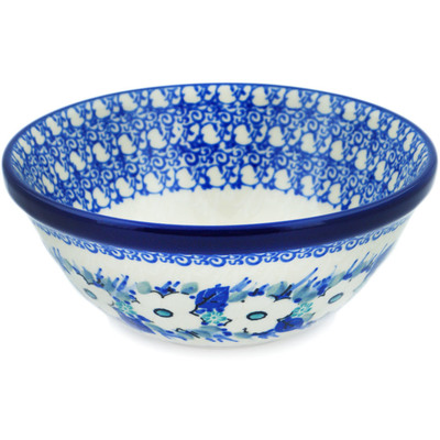 Polish Pottery Bowl 5&quot; Delicate Magnolia UNIKAT