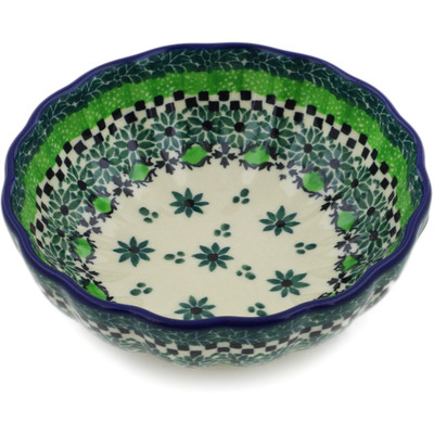Polish Pottery Bowl 5&quot; Dotted Efflorescence