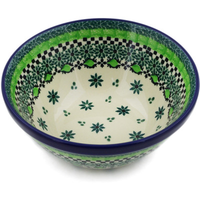 Polish Pottery Bowl 5&quot; Dotted Efflorescence