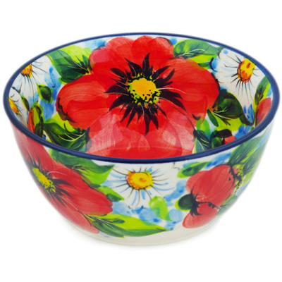 Polish Pottery Bowl 5&quot; Enchanting Flora UNIKAT