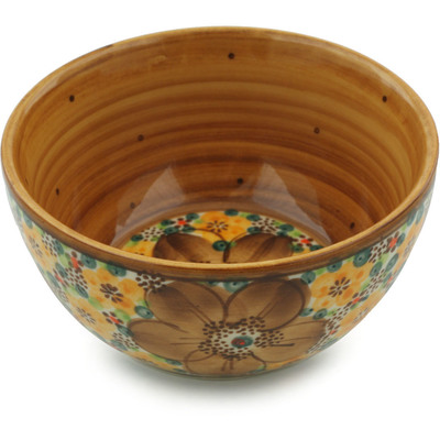 Polish Pottery Bowl 5&quot; Fall Forever UNIKAT