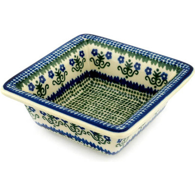 Polish Pottery Bowl 5&quot; Fanciful Daisy