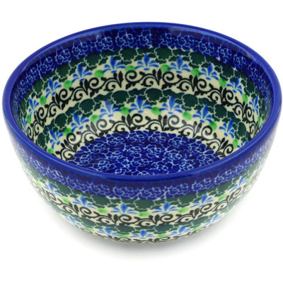 Polish Pottery Bowl 5&quot; Fleur De Leigh