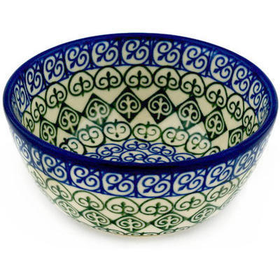 Polish Pottery Bowl 5&quot; Fleur De Lis