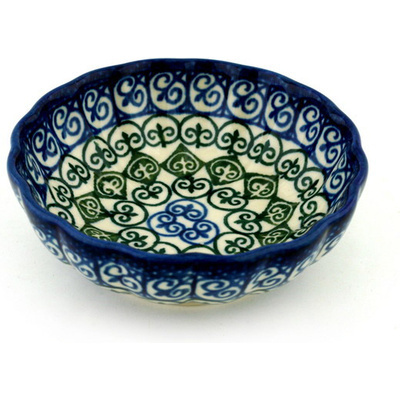 Polish Pottery Bowl 5&quot; Fleur De Lis