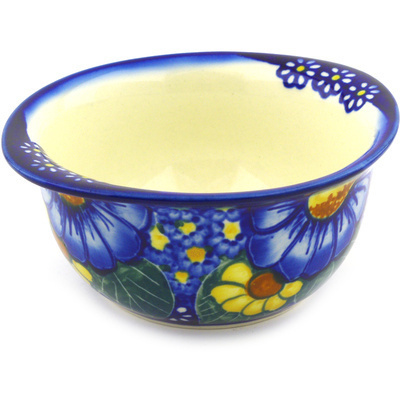 Polish Pottery Bowl 5&quot; Floral Fruit Basket UNIKAT