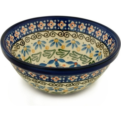 Polish Pottery Bowl 5&quot; Floral Medley