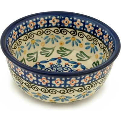 Polish Pottery Bowl 5&quot; Floral Medley