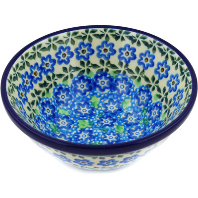 Polish Pottery Bowl 5&quot; Flower Power