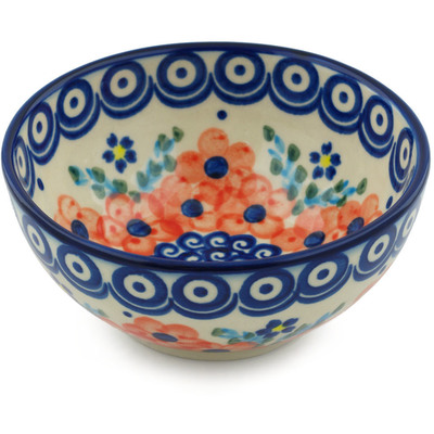 Polish Pottery Bowl 5&quot; Flower Star