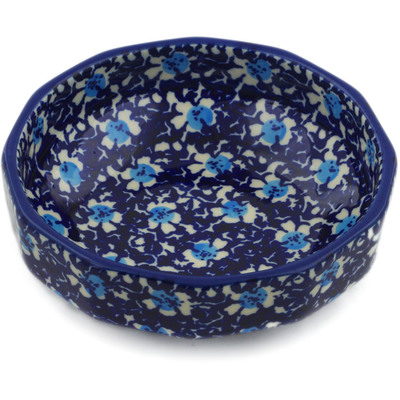 Polish Pottery Bowl 5&quot; Flowers On The Lake