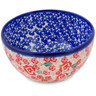 Polish Pottery Bowl 5" Fluctuating Pansy's