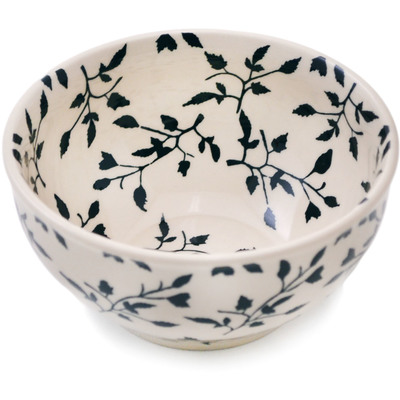 Polish Pottery Bowl 5&quot; Forest Silhouette