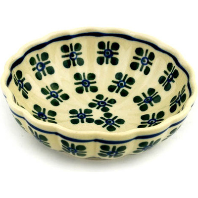 Polish Pottery Bowl 5&quot; Four Square Dots