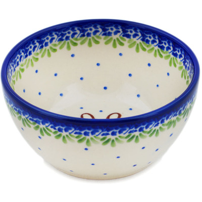 Polish Pottery Bowl 5&quot; Frenchie In A Pumpkin