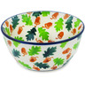 Polish Pottery Bowl 5&quot; Frenzy Of Acorns