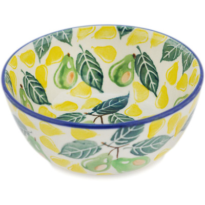 Polish Pottery Bowl 5" Fresh Pear