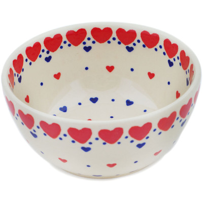 Polish Pottery Bowl 5&quot; From The Heart