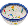 Polish Pottery Bowl 5&quot; Full Bloom UNIKAT
