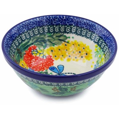 Polish Pottery Bowl 5&quot; Garden Delight UNIKAT