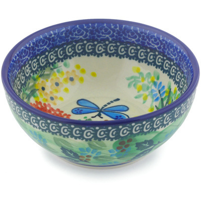 Polish Pottery Bowl 5&quot; Garden Delight UNIKAT