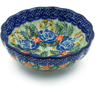 Polish Pottery Bowl 5&quot; Garden Divinity UNIKAT