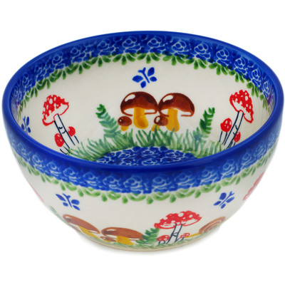 Polish Pottery Bowl 5&quot; Gardens In Poland
