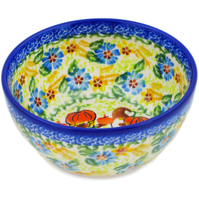 Polish Pottery Bowl 5&quot; Gnomeo And Juliet UNIKAT