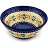 Polish Pottery Bowl 5&quot; Golden Daisy Swirl