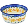 Polish Pottery Bowl 5&quot; Golden Flower Garden