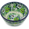 Polish Pottery Bowl 5&quot; Good Luck Pansy UNIKAT