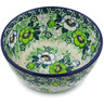 Polish Pottery Bowl 5&quot; Good Luck Pansy UNIKAT