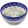 Polish Pottery Bowl 5&quot; Gorgeous Morning Glory UNIKAT
