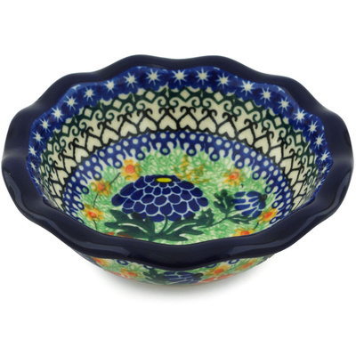 Polish Pottery Bowl 5&quot; Grape Hyacinth UNIKAT