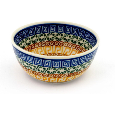 Polish Pottery Bowl 5&quot; Grecian Sea