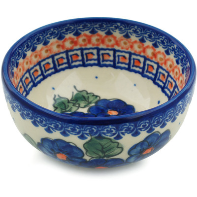 Polish Pottery Bowl 5&quot; Greek Poppies