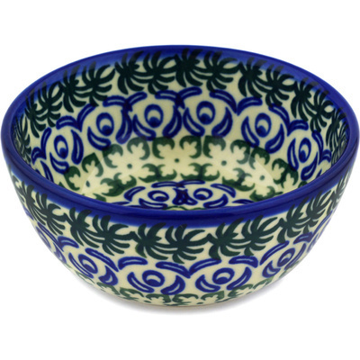 Polish Pottery Bowl 5&quot; Green Eyed Girl