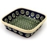 Polish Pottery Bowl 5&quot; Green Peacock Swirl