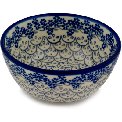 Polish Pottery Bowl 5&quot; Grey Goose