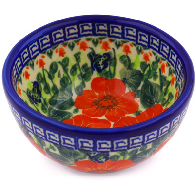 Polish Pottery Bowl 5&quot; Happiness UNIKAT