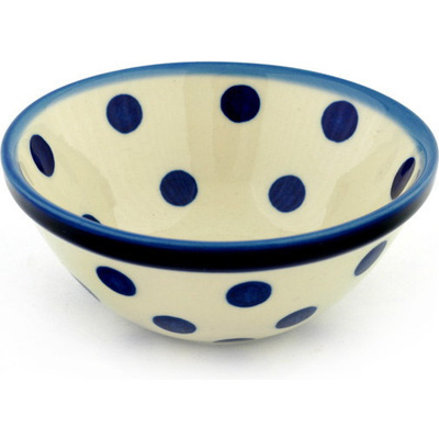 Polish Pottery Bowl 5&quot; Happy Dots