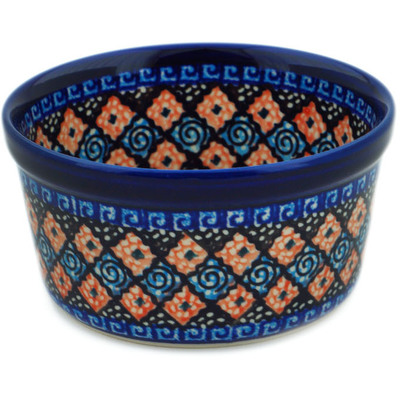 Polish Pottery Bowl 5&quot; Harlequin UNIKAT