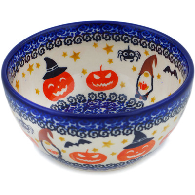 Polish Pottery Bowl 5&quot; Harvest Haunt