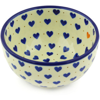 Polish Pottery Bowl 5&quot; Heart Of Hearts