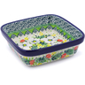 Polish Pottery Bowl 5&quot; Hidden Pansy UNIKAT