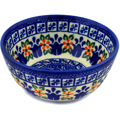 Polish Pottery Bowl 5&quot; Holland Tulips